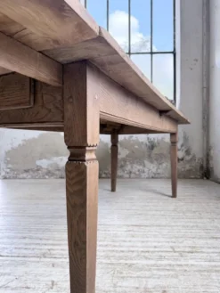 Table de ferme chêne massif avec allonges (190-280cm) 1950