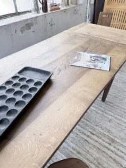 Table de ferme chêne massif avec allonges (190-280cm) 1950