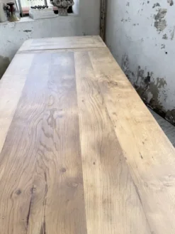 Table de ferme chêne massif avec allonges (190-280cm) 1950