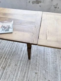 Table de ferme chêne massif avec allonges (190-280cm) 1950