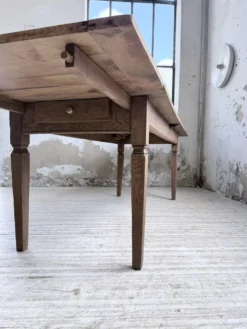 Table de ferme chêne massif avec allonges (190-280cm) 1950