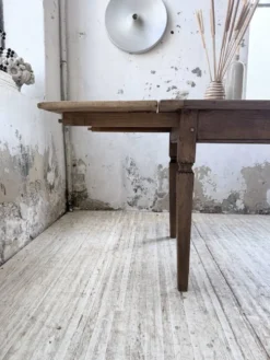 Table de ferme chêne massif avec allonges (190-280cm) 1950