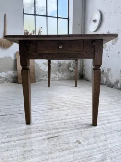 Table de ferme chêne massif avec allonges (190-280cm) 1950