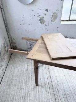 Table de ferme chêne massif avec allonges (190-280cm) 1950