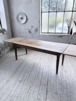 Table de ferme chêne massif avec allonges (190-280cm) 1950