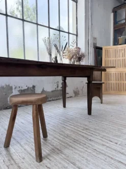 Table de ferme chêne massif avec allonges (190-280cm) 1950