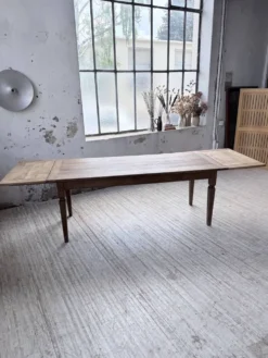 Table de ferme chêne massif avec allonges (190-280cm) 1950