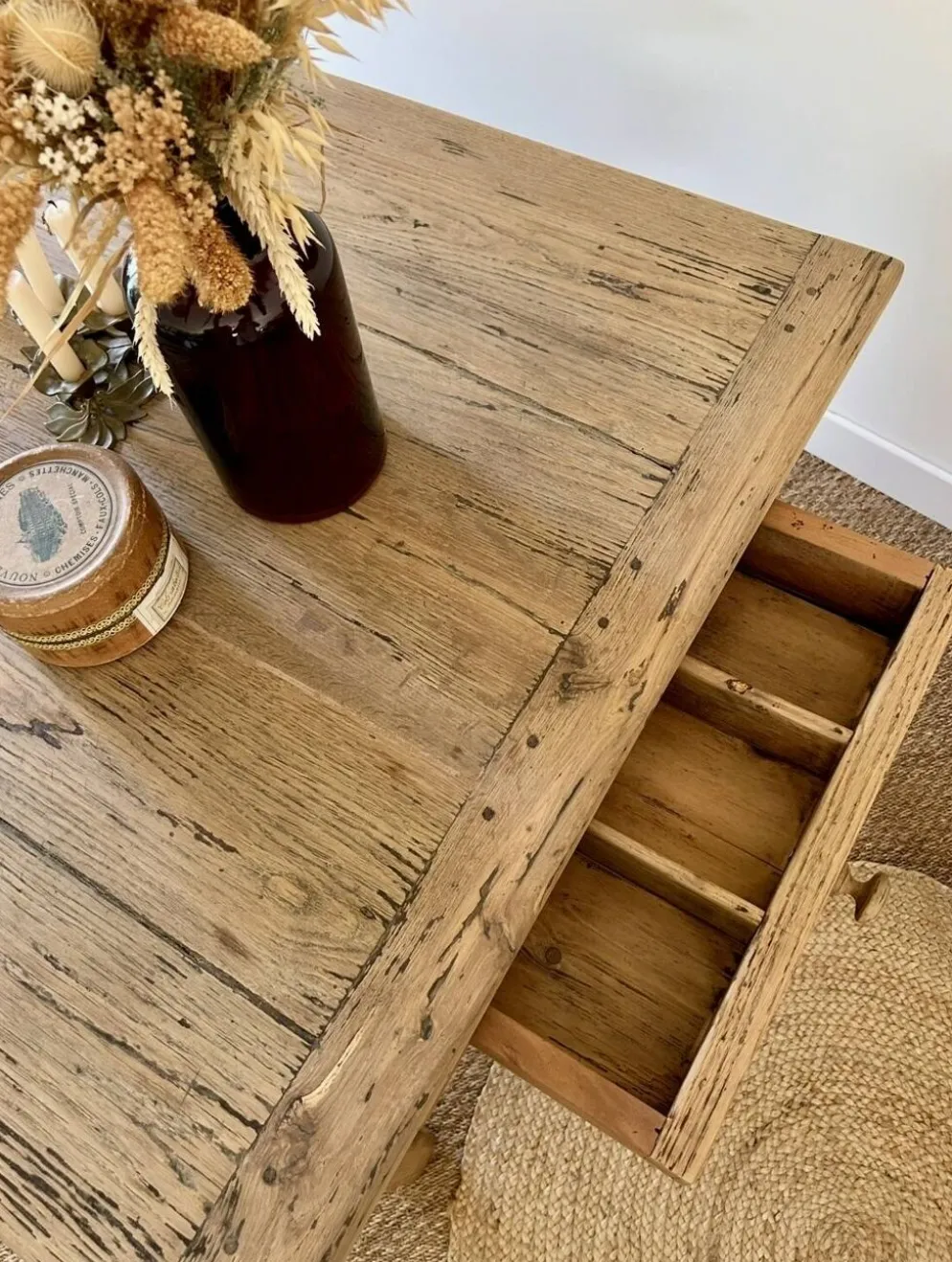 Table de ferme en chêne