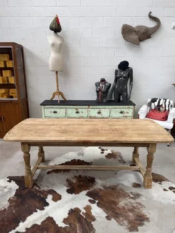 Table de ferme en chêne années 60