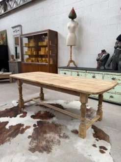 Table de ferme en chêne années 60