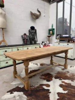 Table de ferme en chêne années 60