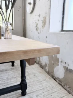 Table de ferme en chêne avec rallonges