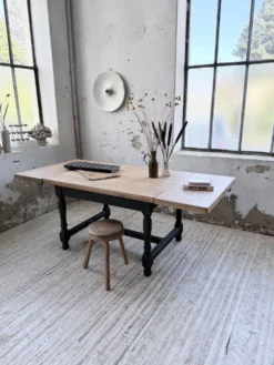 Table de ferme en chêne avec rallonges