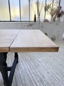 Table de ferme en chêne avec rallonges