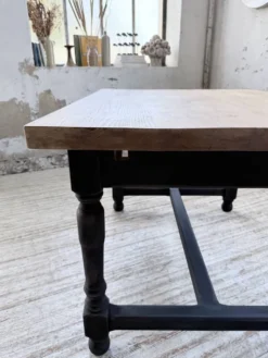 Table de ferme en chêne avec rallonges