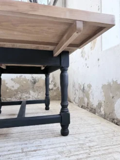 Table de ferme en chêne avec rallonges
