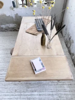 Table de ferme en chêne avec rallonges