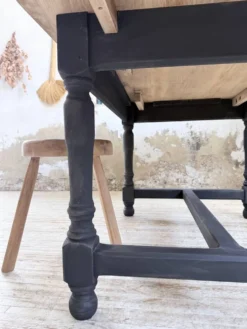 Table de ferme en chêne avec rallonges