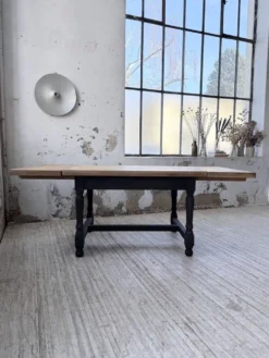 Table de ferme en chêne avec rallonges