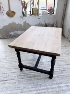 Table de ferme en chêne avec rallonges
