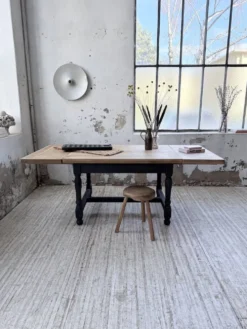 Table de ferme en chêne avec rallonges