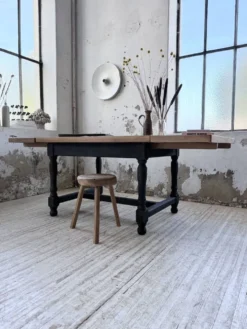 Table de ferme en chêne avec rallonges