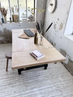 Table de ferme en chêne avec rallonges