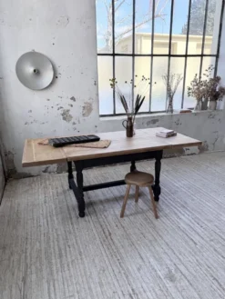 Table de ferme en chêne avec rallonges