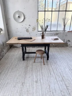 Table de ferme en chêne avec rallonges
