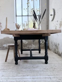 Table de ferme en chêne avec rallonges