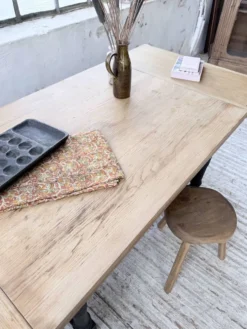 Table de ferme en chêne avec rallonges