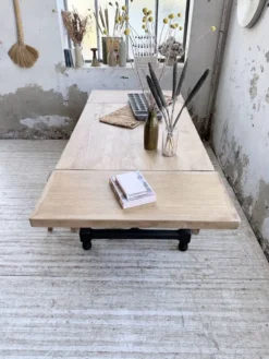 Table de ferme en chêne avec rallonges