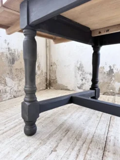 Table de ferme en chêne avec rallonges