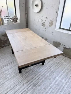 Table de ferme en chêne avec rallonges