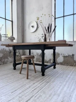 Table de ferme en chêne avec rallonges