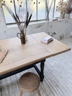 Table de ferme en chêne avec rallonges