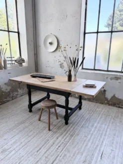 Table de ferme en chêne avec rallonges