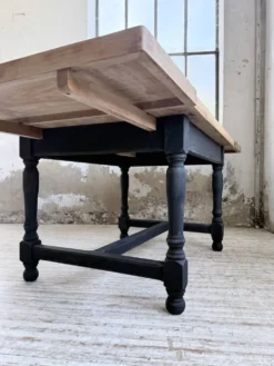 Table de ferme en chêne avec rallonges