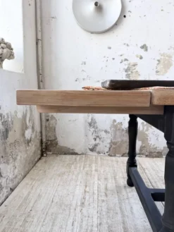 Table de ferme en chêne avec rallonges