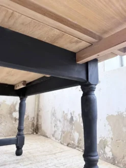 Table de ferme en chêne avec rallonges