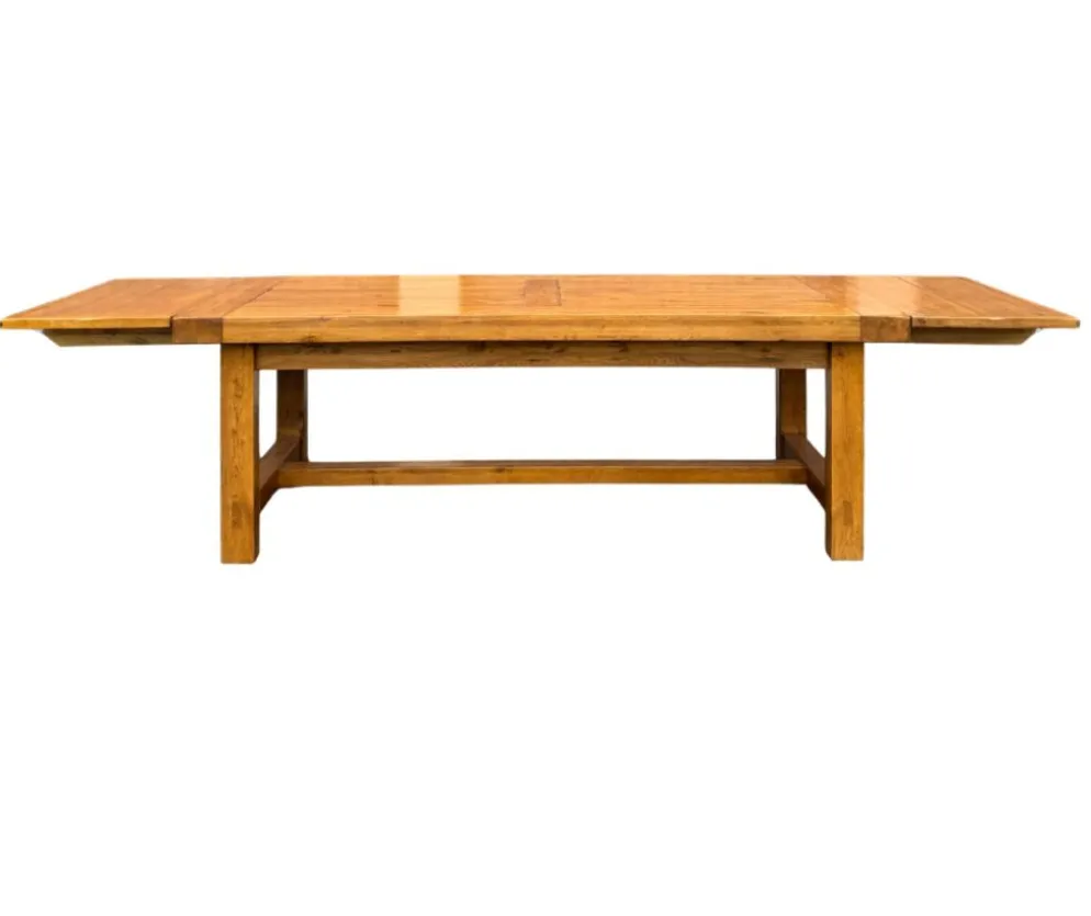 Table de ferme en chêne massif avec rallonges 2m20/3m20