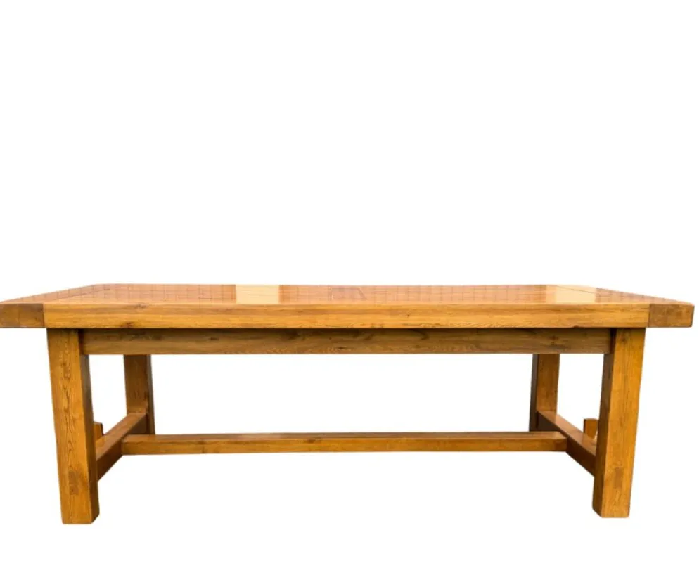 Table de ferme en chêne massif avec rallonges 2m20/3m20