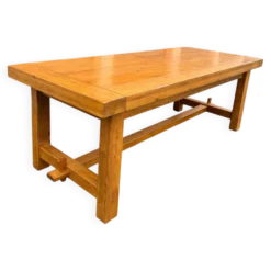 Table de ferme en chêne massif avec rallonges 2m20/3m20