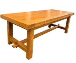 Table de ferme en chêne massif avec rallonges 2m20/3m20