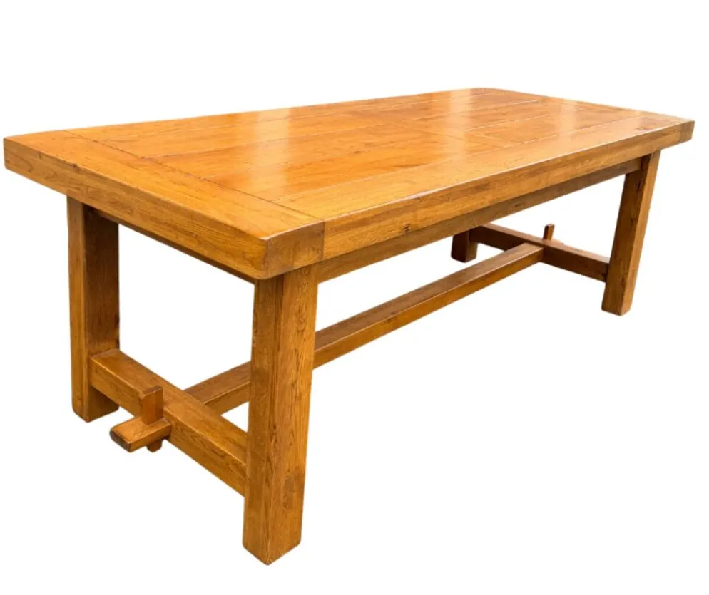 Table de ferme en chêne massif avec rallonges 2m20/3m20