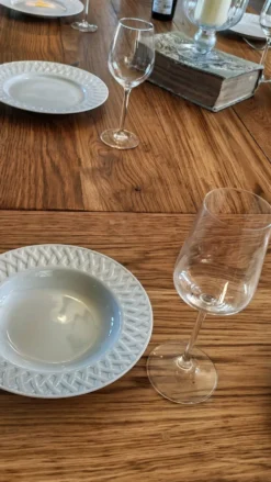 Table de ferme en chêne massif ,2 tiroirs, 2 rallonges,