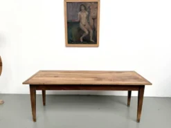 Table de ferme en noyer massif, années 50