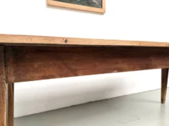 Table de ferme en noyer massif, années 50