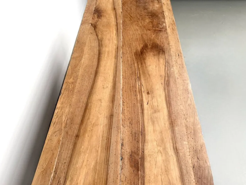 Table de ferme en noyer massif, années 50