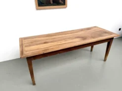 Table de ferme en noyer massif, années 50